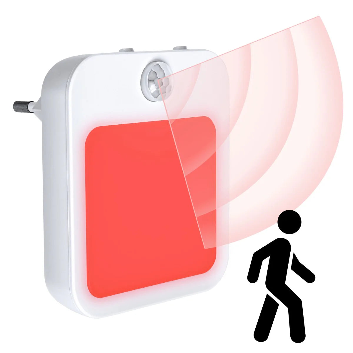 Czerwona lampka nocna z czujnikiem ruchu - LumiRed